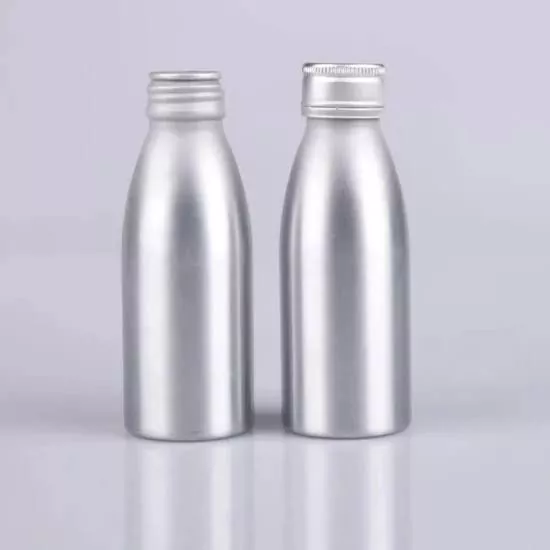ट्रैवल स्पिरिट्स के लिए 100 मिलीलीटर मिनी एल्यूमिनियम शराब की बोतल